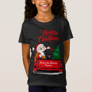 Camiseta Perro Bowier des Flanders con Camión Rojo Santa Cl