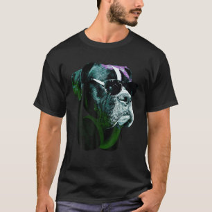 Camiseta Perro Boxeador Con Gafas De Sol Y Auriculares Cuid