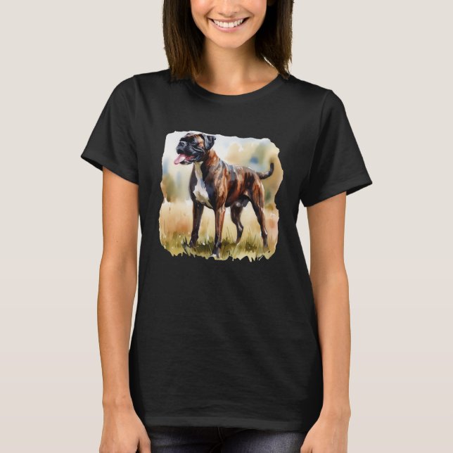 Camiseta Perro Boxer Acuarela (Anverso)