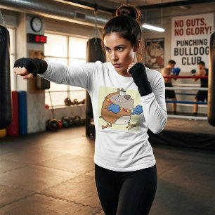 Camiseta Perro Boxer Bulldog de Dibujos Animados Divertido