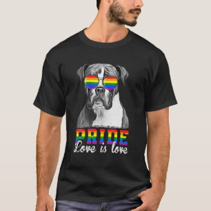 Camiseta Perro Boxer Camioneta Orgullo LGBT Divertido Amor 