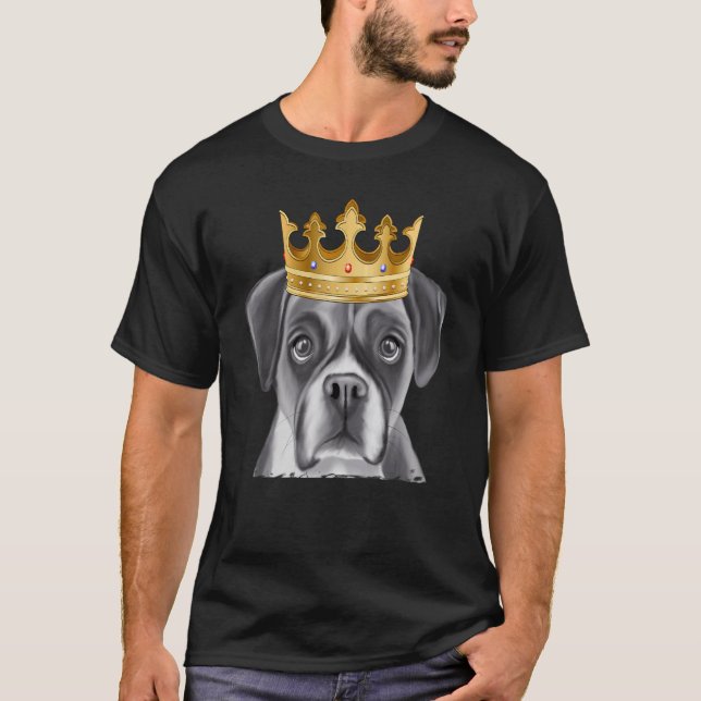 Camiseta Perro Boxer Con Corona (Anverso)
