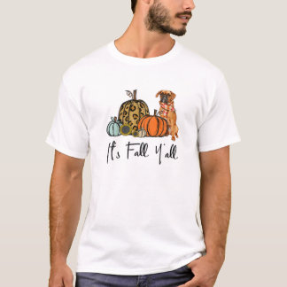 Camiseta Perro Boxer de Calabaza Fall Y all