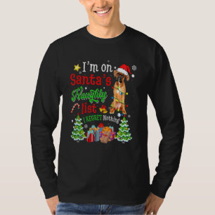 Camiseta Perro Boxer en la traviesa navidad