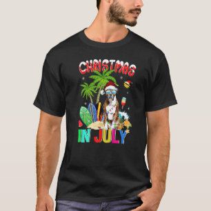 Camiseta Perro Boxer En Santa Hat Navidades De Gafas De Sol