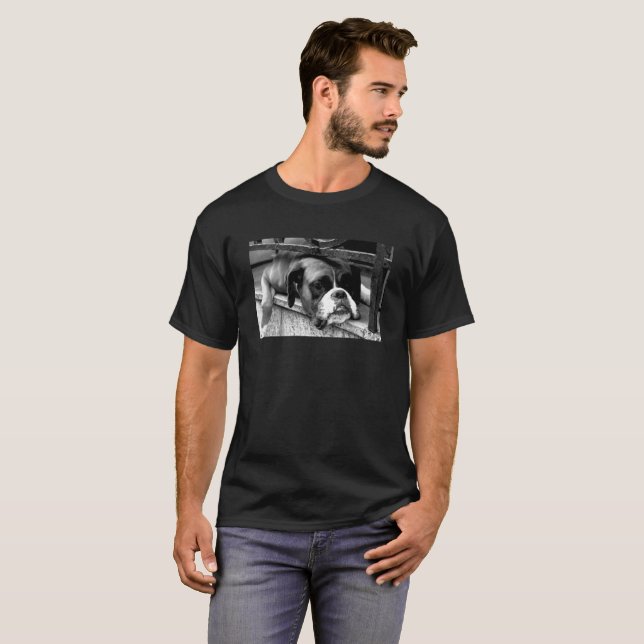 Camiseta Perro Boxer En Windowsill mcnm (Anverso completo)