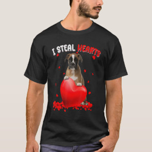 Camiseta Perro Boxer I Roba Corazones Cuestas Mujeres de Sa