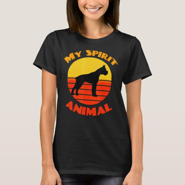 Camiseta Perro Boxer Mi Espíritu Perro Animal Cachorro (Anverso)