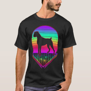 Camiseta Perro Boxer Retro Vintage 80