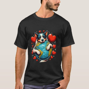 Camiseta Perro Boyero Australiano Día de la Tierra Abrazo D