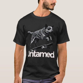 Camiseta Perro Boyero Australiano Rojo Talón Azul Indomable