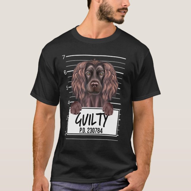 Camiseta Perro Boykin Spaniel Culpable Mugshot (Anverso)