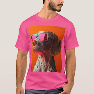 Camiseta Perro bracco italiano genial con gafas de sol
