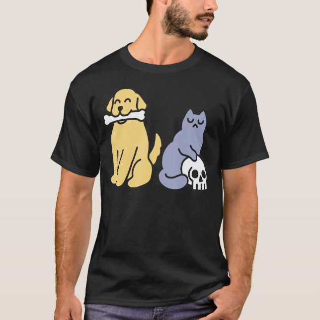 Camiseta Perro bueno gato malo (Anverso)