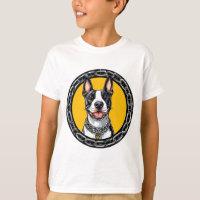 Perro Bull-terrier de dibujos animados lindo