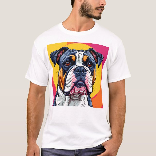 Camiseta perro Bulldog australiano (Anverso)