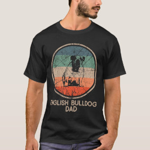 Camiseta Perro bulldog - Bulldog inglés vintage