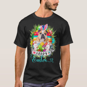 Camiseta Perro bulldog En Cebollos De Huevos De Pascua Feli