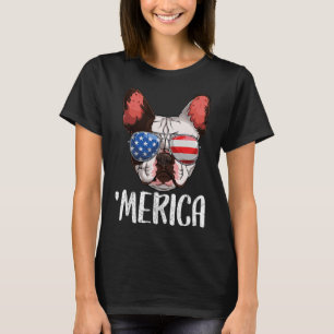 Camiseta Perro Bulldog Francés 4 De Julio Bandera Estadouni