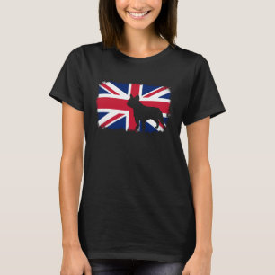 Camiseta perro bulldog francés bandera reino unido frenchie