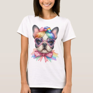 CAMISETA PERRO BULLDOG FRANCÉS BONITO Y COLORIDO