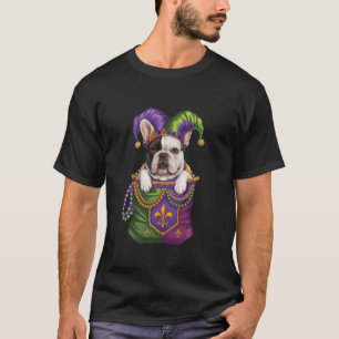 Camiseta Perro Bulldog Francés con sombrero de bufón en bol
