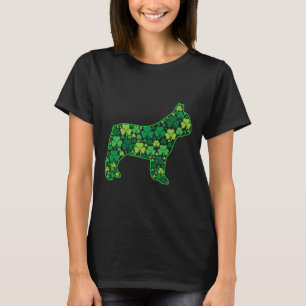 Camiseta Perro Bulldog francés Curioso cachorro Shamrock St