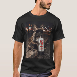 Camiseta Perro Bulldog Francés Diet Soda Funny Animal Meme 