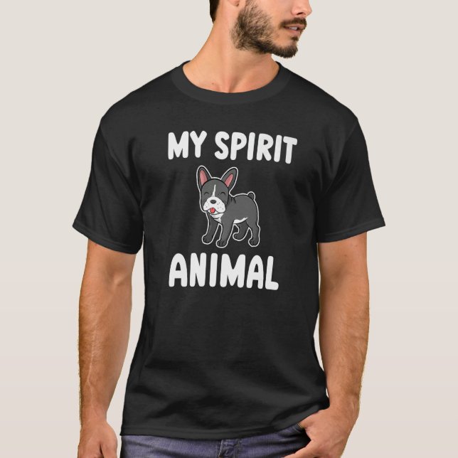 Camiseta Perro Bulldog francés mi espíritu animal perro cac (Anverso)