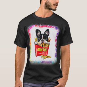 Camiseta Perro Bulldog francés papá mamá Chica Tie Dye Blea