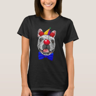 Camiseta Perro Bulldog francés Payaso Animal Payaso Tema de