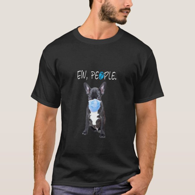 Camiseta Perro Bulldog Francés Perro Ojo Usando Mamáes De C (Anverso)
