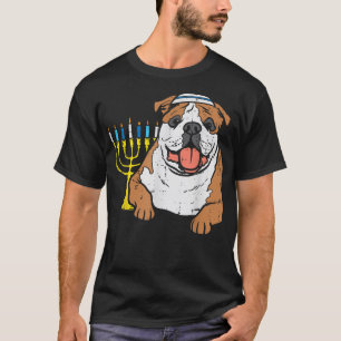 Camiseta Perro Bulldog judío inglés Hanukkah Pajamas Chanuk