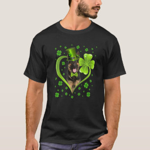 Camiseta Perro Cachorro Divertido Trébol de la Suerte Pasto