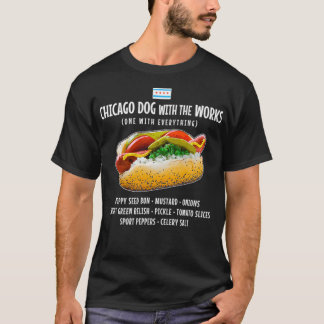 Camiseta Perro caliente al estilo de Chicago con todo