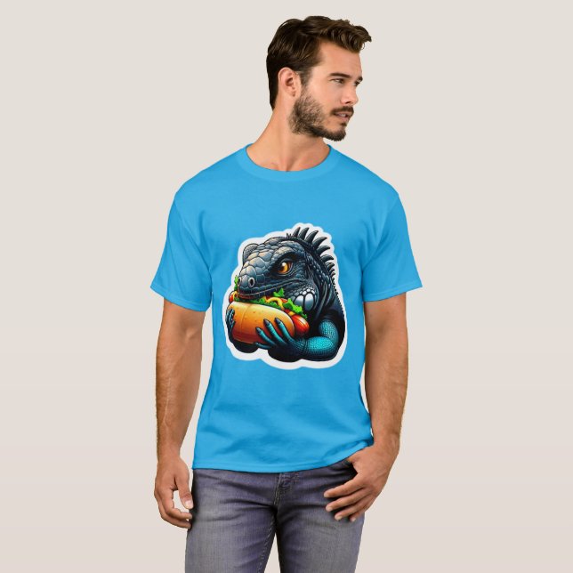 CAMISETA PERRO CALIENTE AMANDO A IGUANA 3 (Anverso completo)