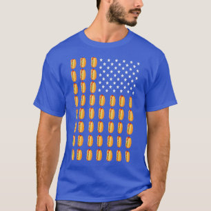 Camiseta Perro caliente Bandera estadounidense Frankfurter 