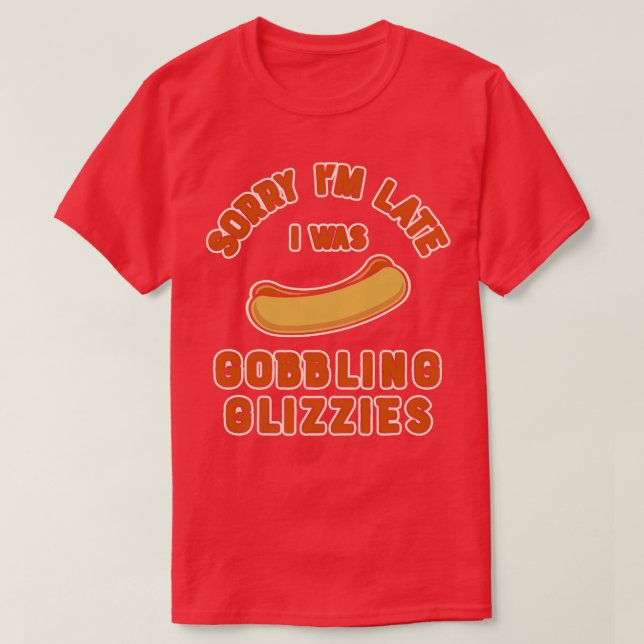 Camiseta Perro caliente brillante (Diseño del anverso)