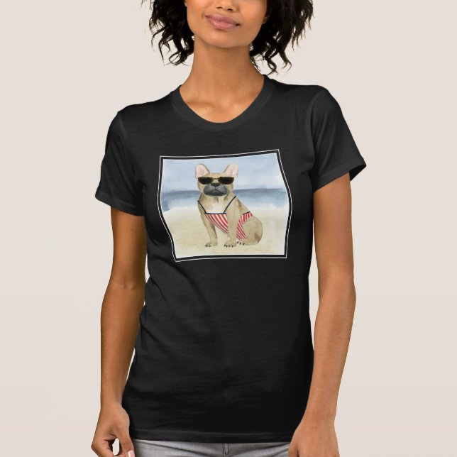 Camiseta Perro caliente | Cachorro Con Gafas De Sol En La P (Anverso)