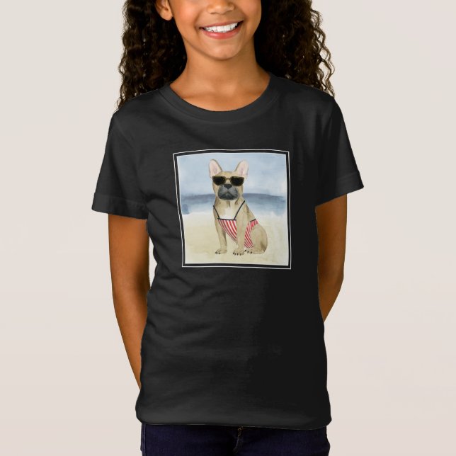 Camiseta Perro caliente | Cachorro Con Gafas De Sol En La P (Anverso)
