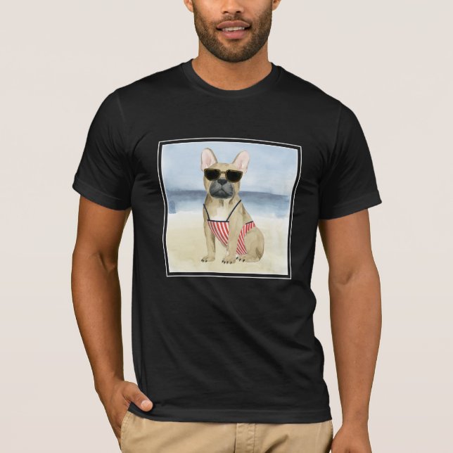 Camiseta Perro caliente | Cachorro Con Gafas De Sol En La P (Anverso)