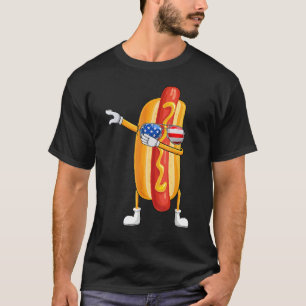 Camiseta Perro caliente Chica Julio 4 Dabbing Hotdog 1