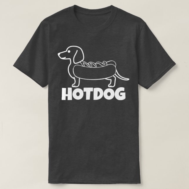 Camiseta Perro caliente con perro caliente (Diseño del anverso)