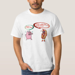 Camiseta Perro caliente cubierto BBQ Lover Funny Hot Dog Sp