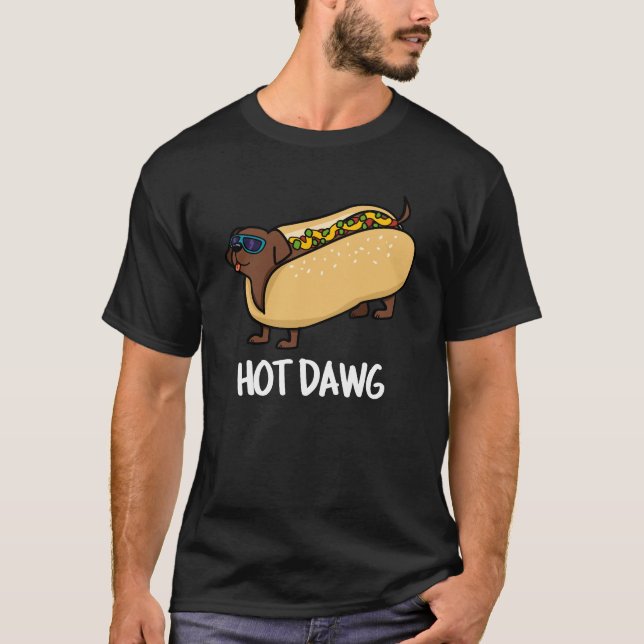 Camiseta Perro caliente Dawg Funny En Bun Pun Dark BG (Anverso)