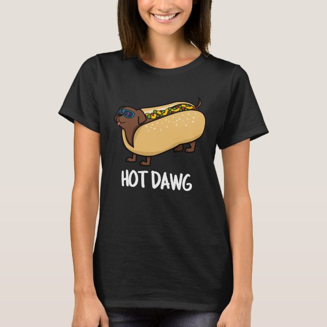Camiseta Perro caliente Dawg Funny En Bun Pun Dark BG (Anverso)