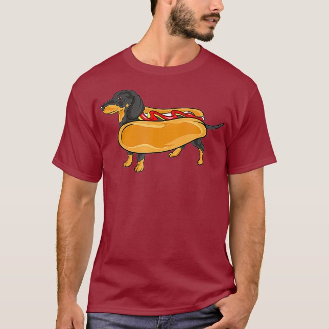 Camiseta Perro caliente de Dachshund (Anverso)