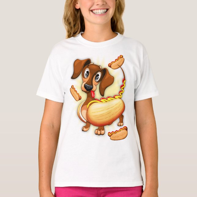 Camiseta Perro caliente de Dachshund (Anverso)