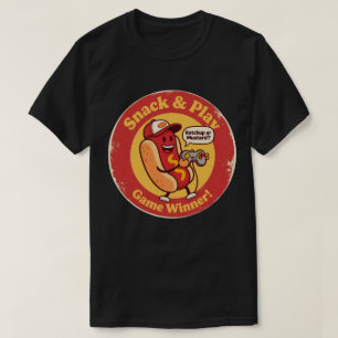 Camiseta Perro Caliente de Dibujos Animados al Estilo Retro