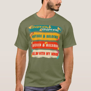 Camiseta Perro caliente del ala de pollo y Bolonia